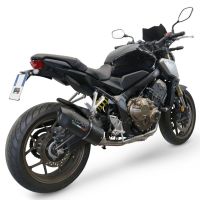 Esapament GPR compatibil cu Honda Cb 650 R 2021 Sistem complet de evacuare legal omologat, inclusiv db killer și catalizator detașabil,Furore Evo4 Nero