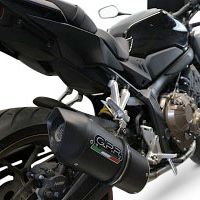 Esapament GPR compatibil cu Honda Cb 650 R 2021 Sistem complet de evacuare legal omologat, inclusiv db killer și catalizator detașabil,Furore Evo4 Nero