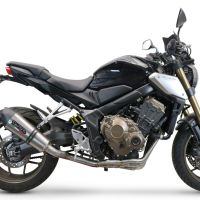 Esapament GPR compatibil cu Honda Cb 650 F 2017 Sistem complet de evacuare legal omologat, inclusiv db killer și catalizator detașabil,New Grand Prix Evo Titanium