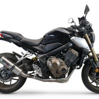 Esapament GPR compatibil cu Honda Cb 650 R 2021 Sistem complet de evacuare legal omologat, inclusiv db killer și catalizator detașabil,M3 Inox 
