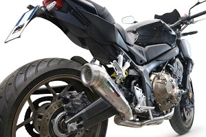 Exhaust compatible with Honda Cbr 650 F 2014-2016, Powercone Evo, Homologated legal full system exhaust, including removable db killer