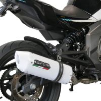 Exhaust compatible with Cf Moto 650 Mt 2021-2024, Albus Evo4, Homologated legal slip-on exhaust including removable db killer, link pipe and catalyst