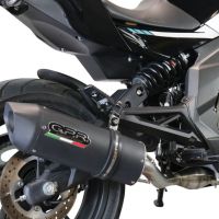 Esapament GPR compatibil cu Cf Moto 650 Mt 2021 Evacuare slip-on omologata, inclusiv db killer detașabil, cot de legătură și catalizator,Furore Evo4 Nero