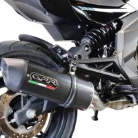 Esapament GPR compatibil cu Cf Moto 400 NK 2021 Evacuare slip-on omologata, inclusiv db killer detașabil, cot de legătură și catalizator,Furore Evo4 Poppy
