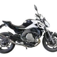 GPR exhaust compatible with  Cf Moto 400 NK 2019-2020, New Grand Prix Evo Poppy, Slip-on exhaust including removable db killer, link pipe and catalyst,  EPA-compliant 