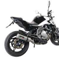 Esapament GPR compatibil cu Cf Moto 650 Nk 2021 Evacuare slip-on omologata, inclusiv db killer detașabil, cot de legătură și catalizator,M3 Inox 