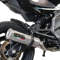 Esapament GPR compatibil cu Cf Moto 650 Nk 2021 Evacuare slip-on omologata, inclusiv db killer detașabil, cot de legătură și catalizator,M3 Inox 