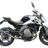 Exhaust compatible with Cf Moto 650 Mt 2021-2024, M3 Poppy , Homologated legal slip-on exhaust including removable db killer, link pipe and catalyst