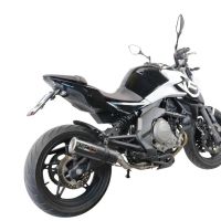 Exhaust compatible with Cf Moto 650 Mt 2021-2024, M3 Poppy , Homologated legal slip-on exhaust including removable db killer, link pipe and catalyst