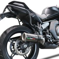 Exhaust compatible with Cf Moto 650 Gt 2022-2024, M3 Poppy , Homologated legal slip-on exhaust including removable db killer and link pipe