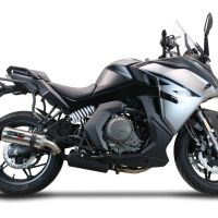 Esapament GPR compatibil cu Cf Moto 650 Gt 2022 Evacuare slip-on omologata, inclusiv db killer detașabil și cot de legătură,M3 Inox 