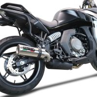 Esapament GPR compatibil cu Cf Moto 650 Gt 2022 Evacuare slip-on omologata, inclusiv db killer detașabil și cot de legătură,M3 Inox 