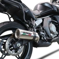 Esapament GPR compatibil cu Cf Moto 650 Gt 2022 Evacuare slip-on omologata, inclusiv db killer detașabil și cot de legătură,M3 Inox 