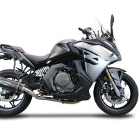 Esapament GPR compatibil cu Cf Moto 650 Gt 2022 Evacuare slip-on de curse, inclusiv cot de legătură și db killer detașabil,Furore Poppy