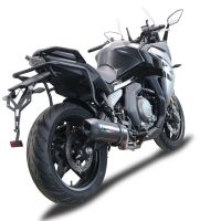 Esapament GPR compatibil cu Cf Moto 650 Gt 2022 Evacuare slip-on de curse, inclusiv cot de legătură și db killer detașabil,Furore Poppy