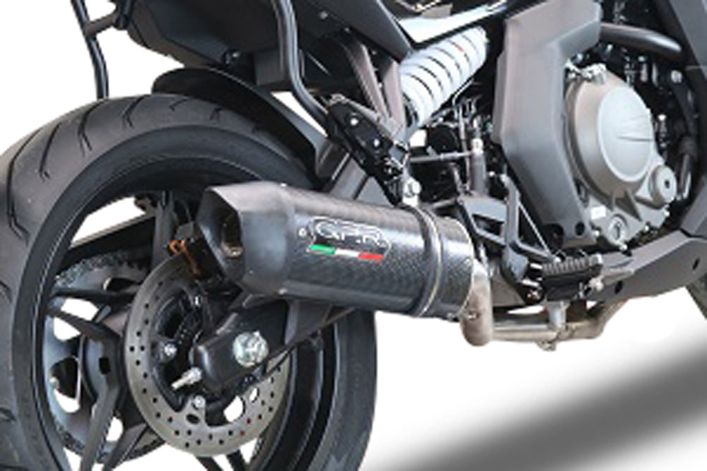 Esapament GPR compatibil cu Cf Moto 650 Gt 2022 Evacuare slip-on de curse, inclusiv cot de legătură și db killer detașabil,Furore Poppy