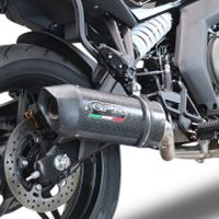 Esapament GPR compatibil cu Cf Moto 650 Gt 2022 Evacuare slip-on de curse, inclusiv cot de legătură și db killer detașabil,Furore Poppy