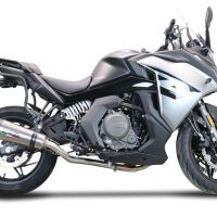 Esapament GPR compatibil cu Cf Moto 650 Gt 2022 Evacuare slip-on de curse, inclusiv cot de legătură și db killer detașabil,New Grand Prix Evo Titanium
