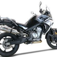 Esapament GPR compatibil cu Cf Moto 800 Mt Touring 2022 Evacuare slip-on omologata, inclusiv db killer detașabil și cot de legătură,Dual Titanium
