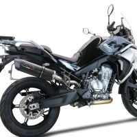 Esapament GPR compatibil cu Cf Moto 800 Mt Touring 2022 Evacuare slip-on omologata, inclusiv db killer detașabil și cot de legătură,Furore Evo4 Poppy