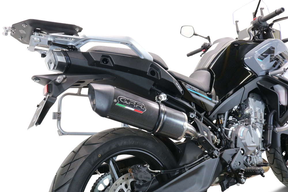 Esapament GPR compatibil cu Cf Moto 800 Mt Touring 2022 Evacuare slip-on omologata, inclusiv db killer detașabil și cot de legătură,Furore Evo4 Poppy