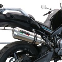 Esapament GPR compatibil cu Cf Moto 800 Mt Touring 2022 Evacuare slip-on omologata, inclusiv db killer detașabil și cot de legătură,Satinox 