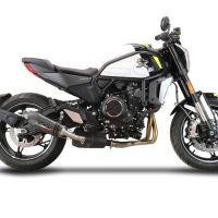 Esapament GPR compatibil cu Cf Moto 700 CL-X Sport 2022 Evacuare slip-on omologata, inclusiv db killer detașabil și cot de legătură,New Grand Prix Evo Poppy