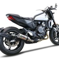 Esapament GPR compatibil cu Cf Moto 700 CL-X Adv 2022 Evacuare slip-on omologata, inclusiv db killer detașabil și cot de legătură,M3 Inox 