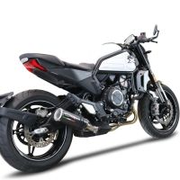 Exhaust compatible with Cf Moto 700 CL-X Adv 2022-2024, M3 Poppy , Homologated legal slip-on exhaust including removable db killer and link pipe
