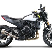Esapament GPR compatibil cu Cf Moto 700 CL-X Adv 2022 Evacuare slip-on omologata, inclusiv db killer detașabil și cot de legătură,Powercone Evo