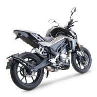 Exhaust compatible with Cf Moto 300 NK 2022-2024, Deeptone Inox, Racing full system exhaust, including removable db killer