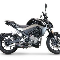 GPR exhaust compatible with  Cf Moto 300 NK 2022-2024, New Grand Prix Evo Poppy, Full system exhaust including removable db killer and catalyst, EPA-compliant 