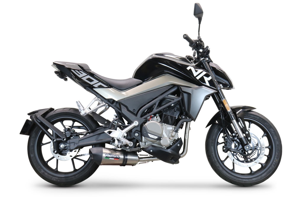 Esapament GPR compatibil cu Cf Moto 300 NK 2022 Sistem complet de evacuare Racing, inclusiv db killer detașabil,New Grand Prix Evo Titanium