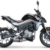 Esapament GPR compatibil cu Cf Moto 300 NK 2022 Sistem complet de evacuare Racing, inclusiv db killer detașabil,New Grand Prix Evo Titanium