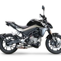 Esapament GPR compatibil cu Cf Moto 300 NK 2022 Sistem complet de evacuare legal omologat, inclusiv db killer și catalizator detașabil,M3 Inox 
