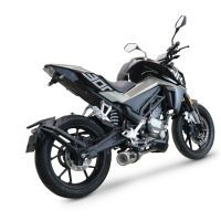 Esapament GPR compatibil cu Cf Moto 300 NK 2022 Sistem complet de evacuare legal omologat, inclusiv db killer și catalizator detașabil,M3 Inox 