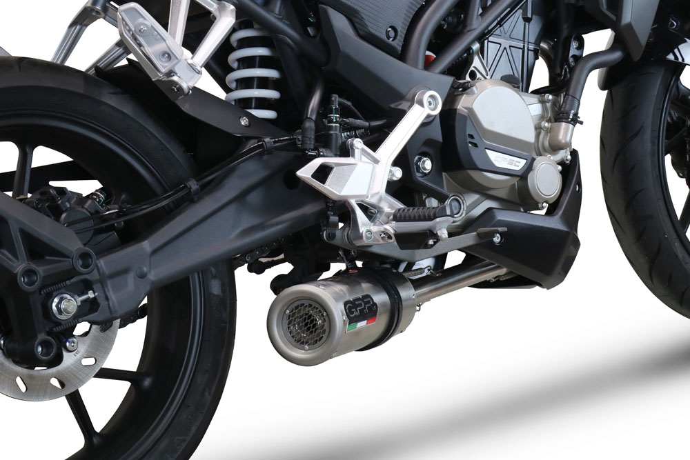 Esapament GPR compatibil cu Cf Moto 300 NK 2022 Sistem complet de evacuare legal omologat, inclusiv db killer și catalizator detașabil,M3 Inox 