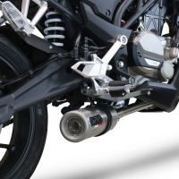 Esapament GPR compatibil cu Cf Moto 300 NK 2022 Sistem complet de evacuare legal omologat, inclusiv db killer și catalizator detașabil,M3 Inox 