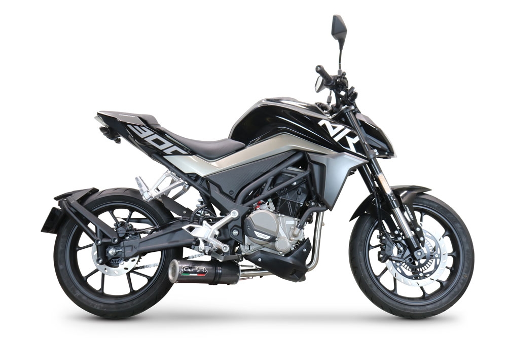 Exhaust compatible with Cf Moto 300 NK 2022-2024, M3 Poppy , Racing full system exhaust, including removable db killer