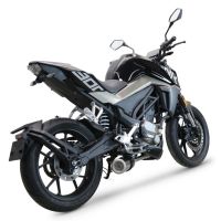 Exhaust compatible with Cf Moto 300 NK 2022-2024, M3 Poppy , Racing full system exhaust, including removable db killer