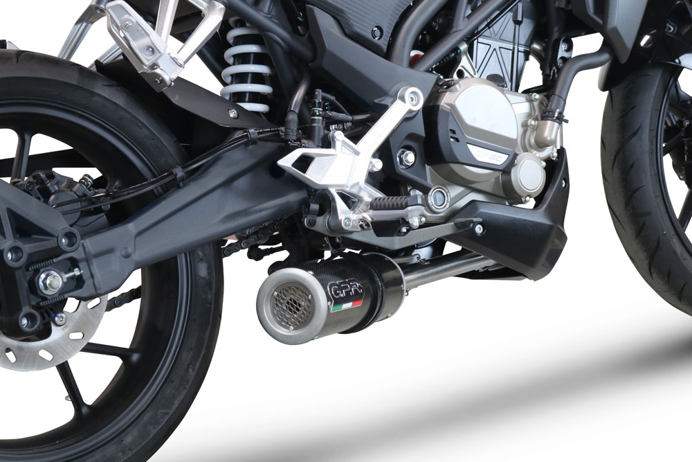Exhaust compatible with Cf Moto 300 NK 2022-2024, M3 Poppy , Racing full system exhaust, including removable db killer