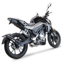 Esapament GPR compatibil cu Cf Moto 300 NK 2022 Sistem complet de evacuare legal omologat, inclusiv db killer și catalizator detașabil,Powercone Evo