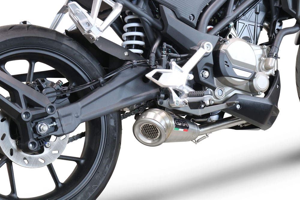 Esapament GPR compatibil cu Cf Moto 300 NK 2022 Sistem complet de evacuare legal omologat, inclusiv db killer și catalizator detașabil,Powercone Evo