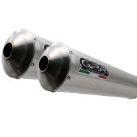 Exhaust compatible with Yamaha MT-01 2005-2011, Inox Tondo, Dual Homologated legal slip-on exhaust including removable db killers and link pipes