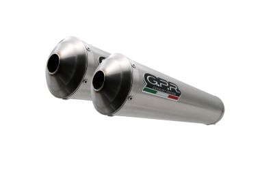 Exhaust compatible with Yamaha MT-01 2005-2011, Inox Tondo, Dual Homologated legal slip-on exhaust including removable db killers and link pipes