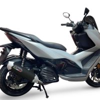 Exhaust compatible with Zontes D 125 2022-2024, Pentascooter, Homologated legal full system exhaust, including removable db killer and catalyst