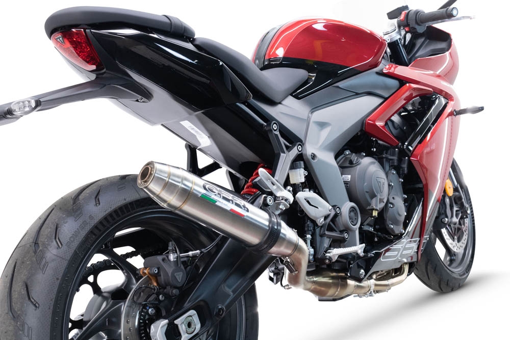 Exhaust compatible with Triumph Daytona 660 2023-2025, Deeptone Inox, Racing full system exhaust