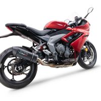 Esapament GPR compatibil cu Triumph Daytona 660 2023 Sistem complet de evacuare Racing, inclusiv db killer detașabil,Furore Nero
