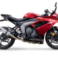 Esapament GPR compatibil cu Triumph Daytona 660 2023 Sistem complet de evacuare Racing, inclusiv db killer detașabil,M3 Inox 
