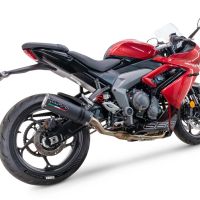 Exhaust compatible with Triumph Daytona 660 2023-2025, M3 Black Titanium, Racing full system exhaust, including removable db killer